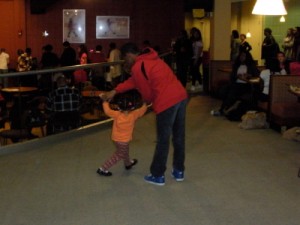 Furaha Henry-Jones' children play while at Kuumba Celebration at Sinclair in Building 8