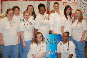 Sinclair Medical Assistant students organized a booth to serve the student community.