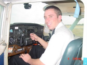 Sinclair Aviation student Michael McDougall successfully completed his first solo flight on March 4.