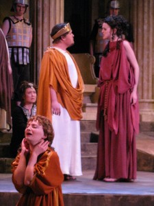 Creon, Ismene and Antigone