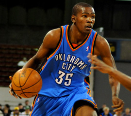 Oklahoma City Thunder swingman Kevin Durant is showing flashes of brilliance in 2010.