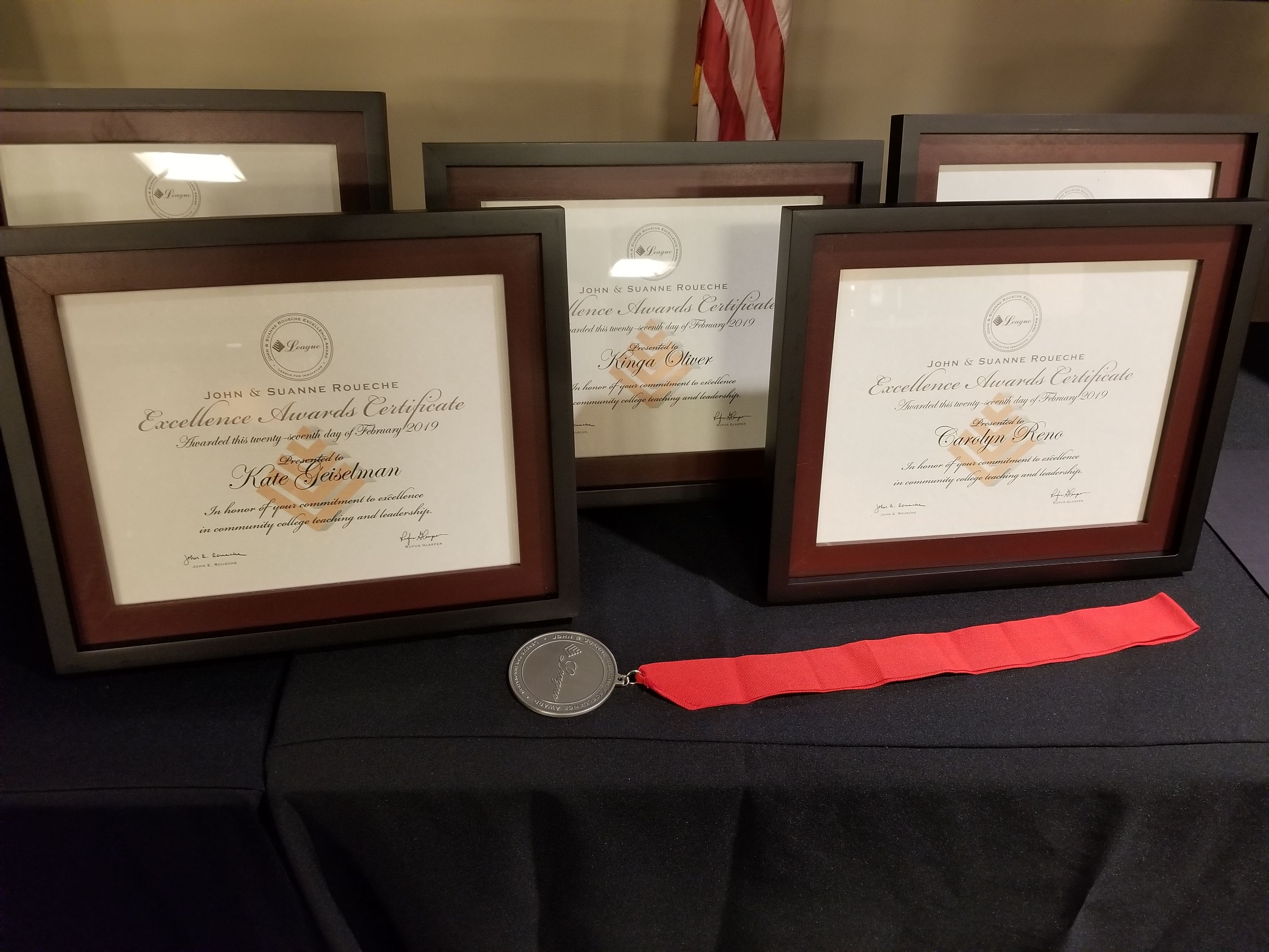 2019 Faculty Awards winners plaques